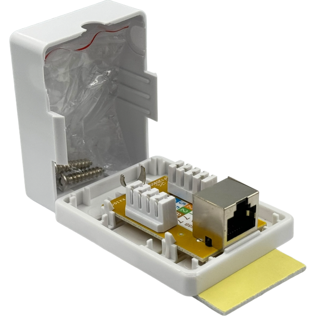 Розетка зовнішня Hypernet 1хRJ45, cat.5e, FTP MB-STP1 - зображення 3