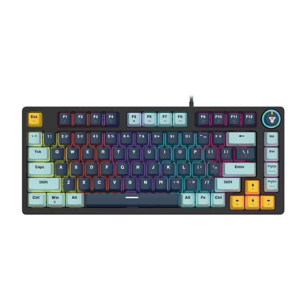 Игровая клавиатура fantech atom81 mk875v2 mizu blue switch navy цвет - Фото 1 Игровая клавиатура fantech atom81 mk875v2 mizu blue switch navy цвет - изображение 1