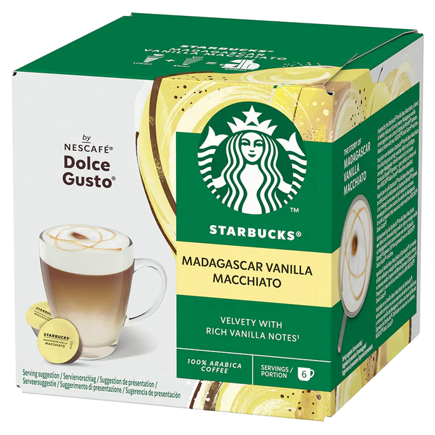 Кава в капсулах Starbucks NESCAFE Dolce Gusto MADAGASCAR VANILLA MACCHIATO - Фото 1 Кава в капсулах Starbucks NESCAFE Dolce Gusto MADAGASCAR VANILLA MACCHIATO - изображение 1