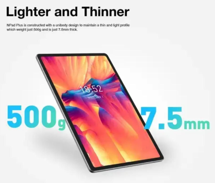 Планшет 10.4" 2K N-one NPad Plus 8/128Gb 4G 8 ядер Android 13 7500mAh Серый g2 - изображение 3