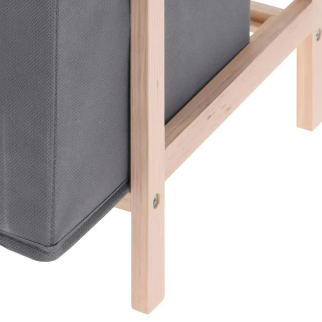 Шафа для книг Home & Styling Collection з текстильними шухлядами 65 см (8719987589164) - зображення 3
