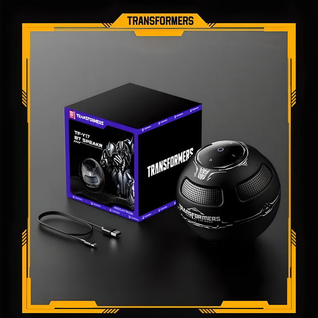 Портативна Bluetooth смарт колонка Transformers TF-Y17 Megatron, 1200 mAh, чорна - Фото 8 Портативна Bluetooth смарт колонка Transformers TF-Y17 Megatron, 1200 mAh, чорна - зображення 8