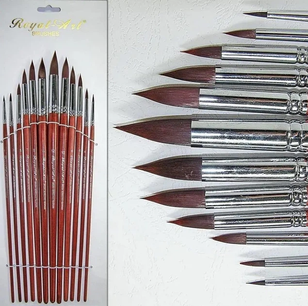 Набор кистей 12шт Royal-Art Brush синтетика круглые RA-9127 - Фото 2 Набор кистей 12шт Royal-Art Brush синтетика круглые RA-9127 - изображение 2