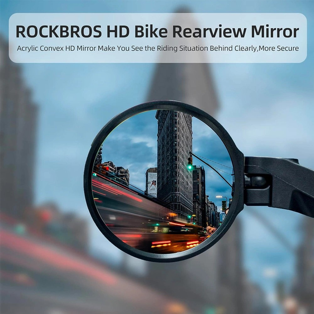 Lusterko rowerowe Rockbros wsteczne prawe 26210001004 Czarne (7016802870249) - obraz 5