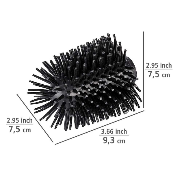 Zapasowa końcówka do szczotki toaletowej Wenko silikonowa czarna 7.5 cm (4008838275764) - obraz 3