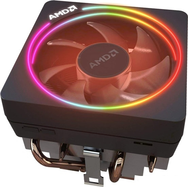 Процессорный кулер AMD Wraith Prism LED RGB (AMD AM, 4pin, 4 трубки, 92мм, 1600 об/мин) Б/У - изображение 1