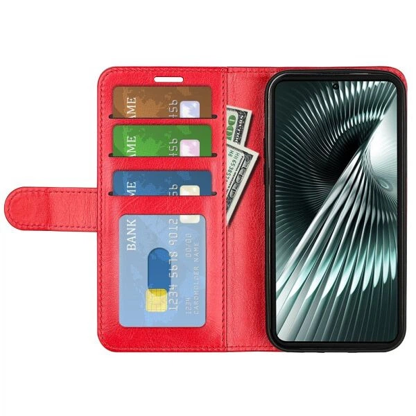 Класичний чохол-книжка Deexe Wallet Style для Xiaomi Poco F6 - Red - зображення 2