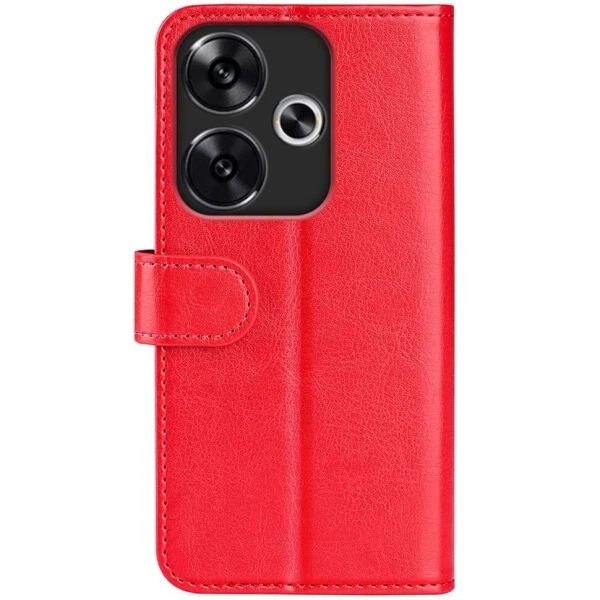 Класичний чохол-книжка Deexe Wallet Style для Xiaomi Poco F6 - Red - зображення 5