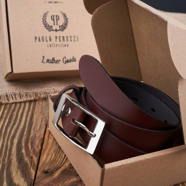 Ремінь жіночий з натуральної шкіри Paolo Peruzzi PG-02-BRS 100 см Коричневий (5905567209666) - зображення 4