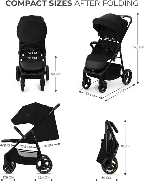 Прогулочная коляска Kinderkraft Trig 3 Onyx Black (KSTRIG03BLK0000) (5902533924868) - изображение 8