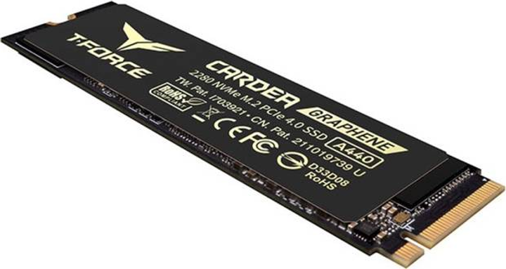 Dysk SSD Team Group Cardea A440 2 TB M.2 2280 NVMe 1.4 PCIe 4.0 x4 Czarny/złoty (765441055957) - obraz 2