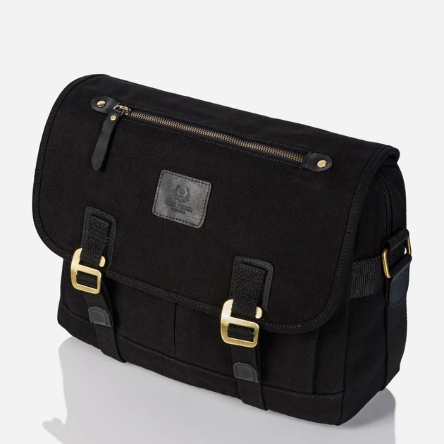 Сумка-месенджер через плече чоловіча тканинна Paolo Peruzzi T-17-BL Чорна (5904365070348) - зображення 3