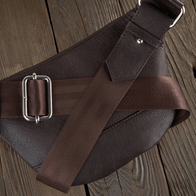 Сумка на пояс бананка жіноча з натуральної шкіри Paolo Peruzzi T-97-BR Коричнева (5905567206603) - зображення 4