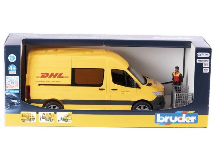 Машина Курьер DHL с фигуркой, Bruder, 2671 – игрушки с доставкой