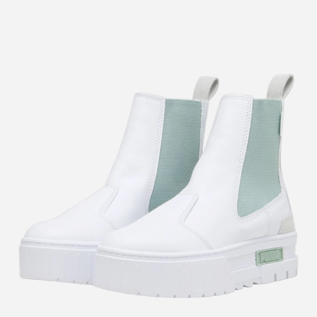 Sztyblety damskie skórzane Puma Mayze Chelsea Luxe Wns 393092-01 40.5 (7UK) 26 cm Białe (4099683092897) - obraz 3