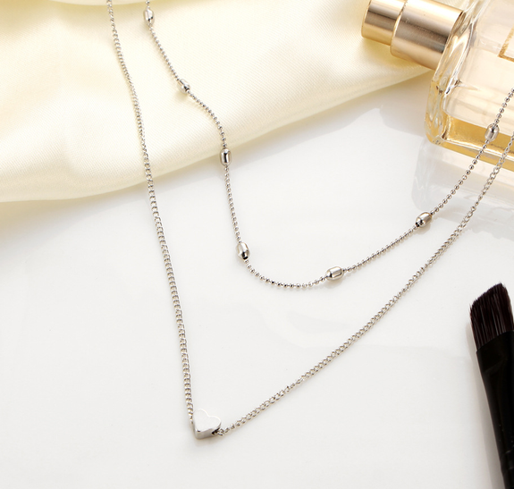 Короткая двойная цепочка чокер серебристая Fashion Jewelry (II) 20336 - Фото 4 Короткая двойная цепочка чокер серебристая Fashion Jewelry (II) 20336 - изображение 4