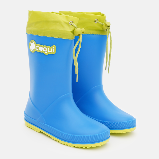 Детские резиновые сапоги для мальчика Coqui Rainy Collar 8509-100-4713 30 Сине-желтые (8595662035122) 
