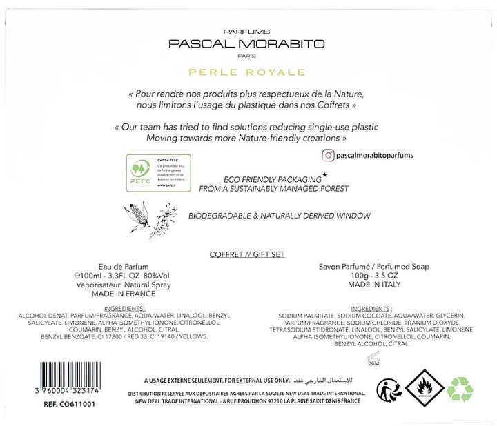 Набор (edp/100ml + soap/100g) - Pascal Morabito Perle Royale (1252879-4510941) - изображение 2