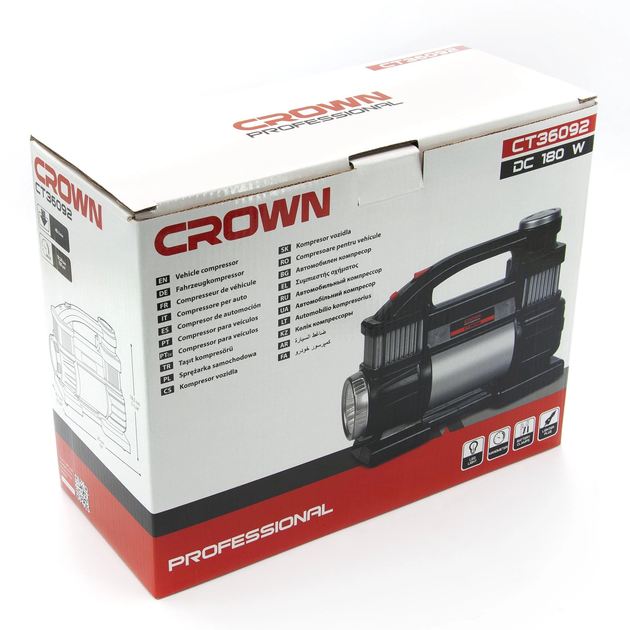 Автомобільний компресор CROWN CT36092 - Фото 7 Автомобільний компресор CROWN CT36092 - зображення 7