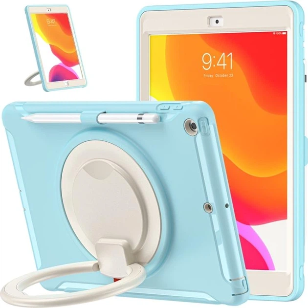 Чохол ARM Cover Apple iPad 7 (10.2" екран) протиударний з кільцем підставкою Light Blue - Фото 8 Чохол ARM Cover Apple iPad 7 (10.2" екран) протиударний з кільцем підставкою Light Blue - зображення 8