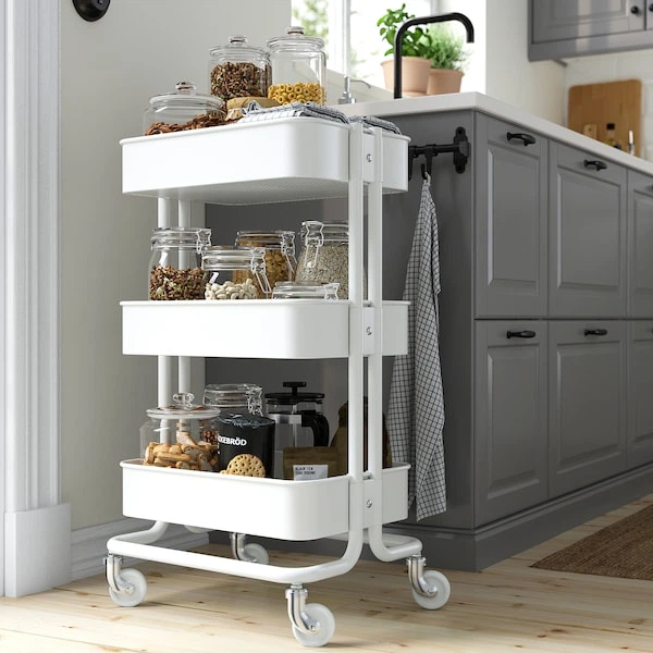 Візок IKEA RASKOG 35x45x78 см білий (203.829.32) - изображение 2