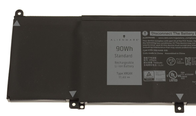 Батарея для ноутбука Dell Alienware M15 R1 2018 M17 R1 2019 G5 5590 G7 7590 7790 (XRGXX 11.4V 7500mAh 90Wh) - Фото 2 Батарея для ноутбука Dell Alienware M15 R1 2018 M17 R1 2019 G5 5590 G7 7590 7790 (XRGXX 11.4V 7500mAh 90Wh) - изображение 2