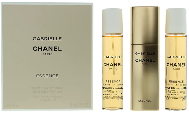 Zestaw damski Chanel Gabrielle Essence Woda perfumowana 20 ml + Wkład wymienny Woda perfumowana 2x20 ml (3145891208009) - obraz 1