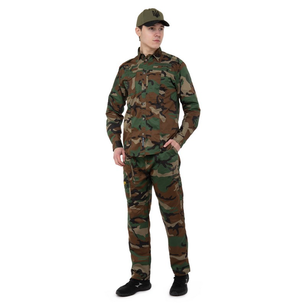 Костюм тактичний (сорочка і штани) Military Rangers Premier (поліестер, бавовна, р-р 2XL, Камуфляж Woodland) - изображение 2