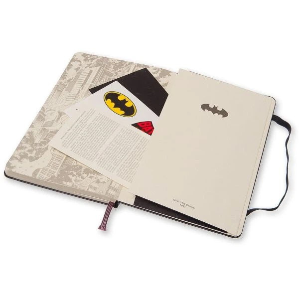 Записна книжка Moleskine Batman 13х21 см 240 сторінок без лініюванням Чорна LEBA01QP062 - Фото 4 Записна книжка Moleskine Batman 13х21 см 240 сторінок без лініюванням Чорна LEBA01QP062 - изображение 4