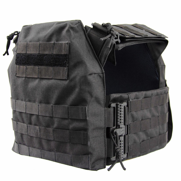 Плитоноска, Plate Carrier Cordura 1000 D Чёрная MELGO - изображение 1