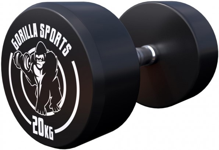 Hantla Gorilla Sports stała profesjonalna żeliwna 20 kg (4260200842589) - obraz 1