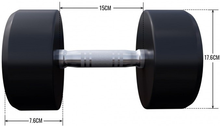 Hantla Gorilla Sports stała profesjonalna żeliwna 20 kg (4260200842589) - obraz 3
