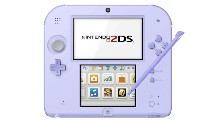 ニンテンドー 2DS Консоль Nintendo 2DS + Коробка Модифицированная 32GB Purple + 10