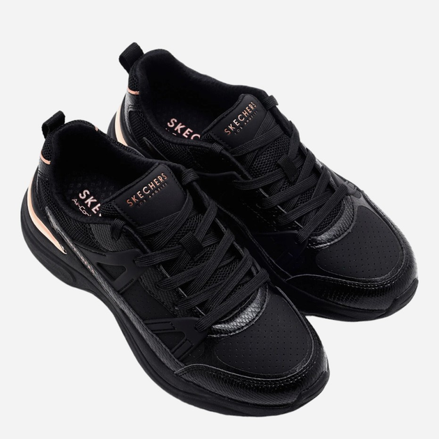 Жіночі снікери Skechers Hazel-Faye 177576-BBK 37 (7US) 24 см Чорні (196989735696) - зображення 5