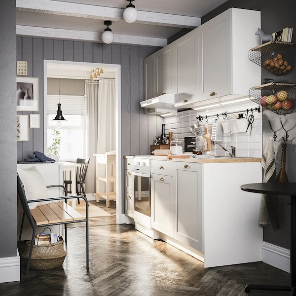 Кухня IKEA KNOXHULT 220х61х220 см біла/сіра (191.804.35) - Фото 3 Кухня IKEA KNOXHULT 220х61х220 см біла/сіра (191.804.35) - зображення 3