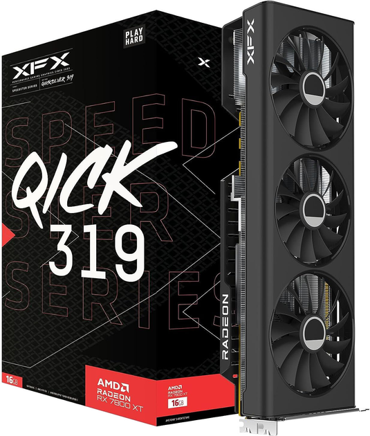 Karta graficzna XFX PCI-Ex Radeon RX 7800 XT SPEEDSTER QICK 319 Black Edition 16GB GDDR6 (256bit) (2430/19500) (HDMI, 3 x DisplayPort) (RX-78TQICKF9) - obraz 8
