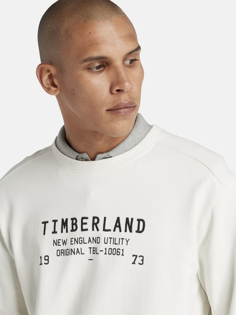 Світшот чоловічий Timberland TB0A6FMV S Білий (196247869507) - зображення 3