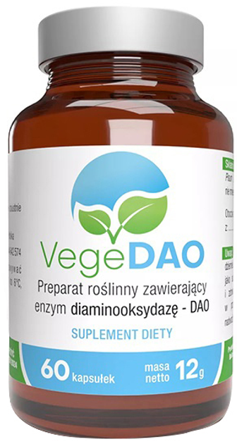 Suplement diety Citipharm VegeDAO diamonooxidase 60 kapsulek (5906118033600) - obraz 1