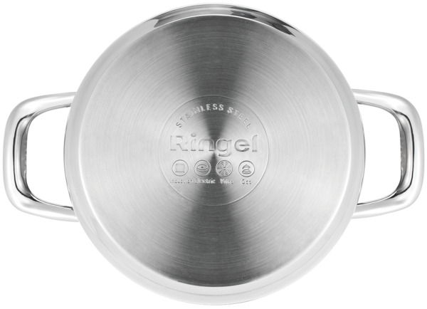 Каструля RINGEL Grey line 18 см (2.3л) з кришкою нерж (RG-2022-18) (RG-2022-18) - изображение 6