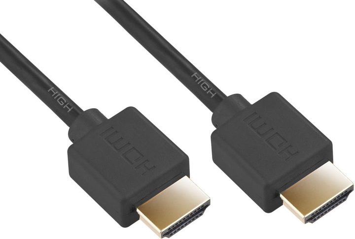 Kabel GoGEN HDMI - HDMI 1.4 1.5 m Black (GOG-HDMI150MM02) - obraz 1