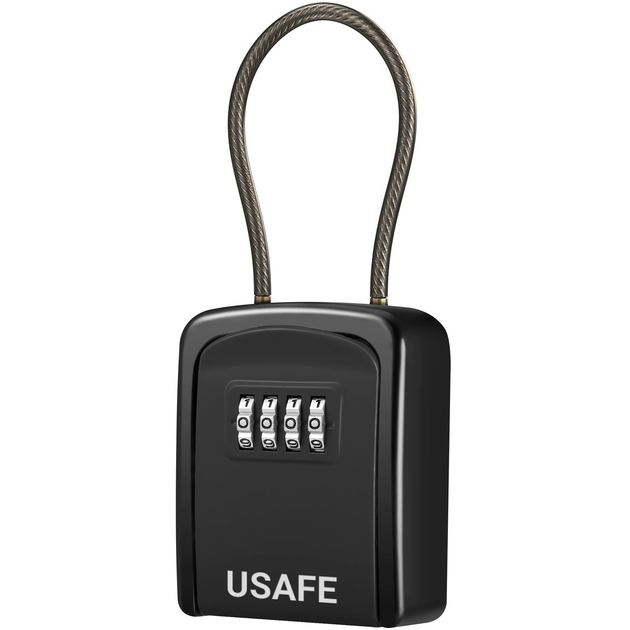 Портативный мини сейф для ключей с гибким тросом для подвешивания USafe ...