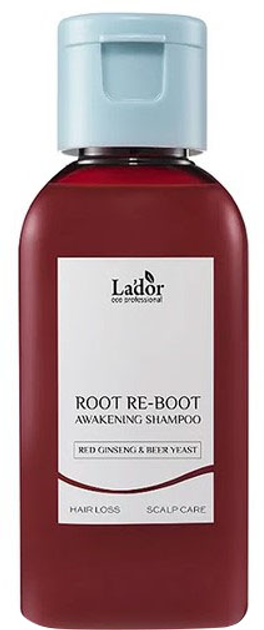 Акція на Шампунь для росту волосся La'dor Root Re-Boot Awakening Shampoo Red Ginseng&Beer Yeast з женьшенем 50 мл від Rozetka