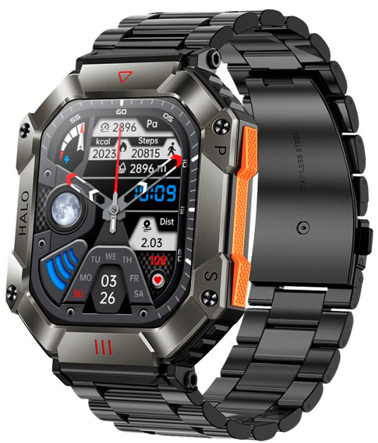 Мужские часы UWatch Smart Racer K+ Steel с компасом - изображение 4
