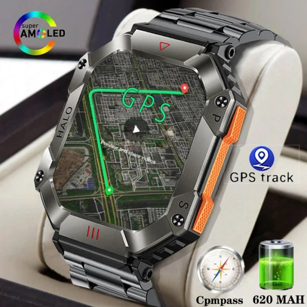 Мужские часы UWatch Smart Racer K+ Steel с компасом - изображение 17