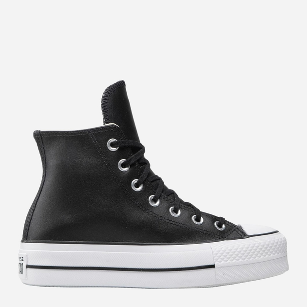 Жіночі кеди високі Converse Platform Hi Leather 561675C 37 (6.5US) 23.5 см Чорні (888755795712) - зображення 1