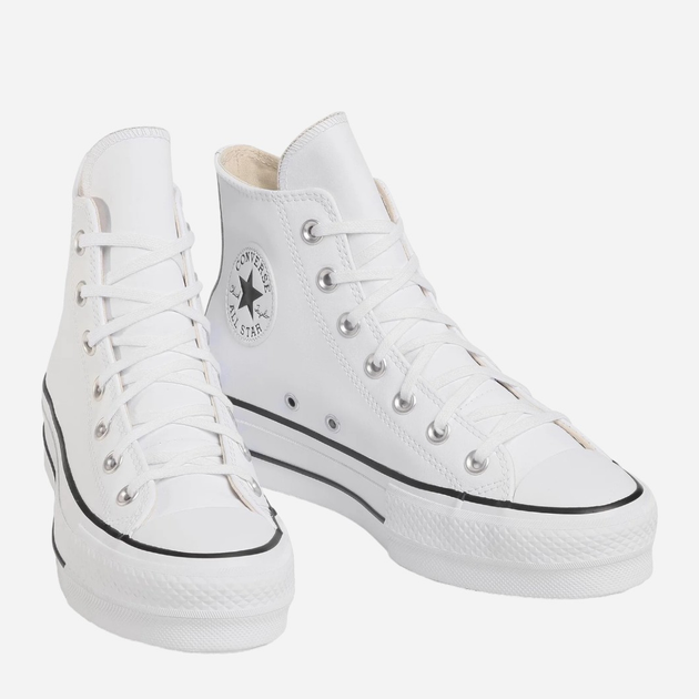 Trampki damskie na platformie Converse Platform Hi Leather 561676C 37.5 (7US) 24 cm Białe (888755795859) - obraz 2