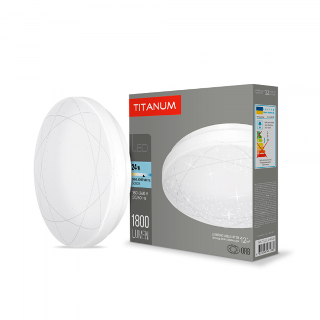 LED світильник настінно-стельовий TITANUM 24W 5000K Орбіта (TLCL-245OR ...