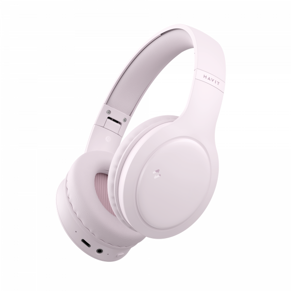 Наушники накладные розовые беспроводные HAVIT HV-H633BT Pink - изображение 5