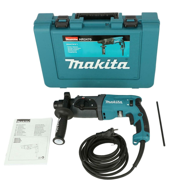 Сетевой перфоратор Makita HR2470 (SDS-Plus, 780 Вт) + кейс (4483 ...