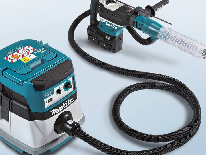 Акумуляторний перфоратор Makita DHR400PT2 LXT SDS-MAX 18В + 18В + 2 АКБ 5 Ah + З/П + кейс електричний безщітковий ручний (4166) - зображення 9